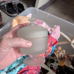 snow glass container with lid