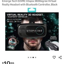New In BOX. VIRTUAL REALITY 3D HEADSET+ BLUETOOTH CONTROLLER WORK'S w/ Your SMARTPHONE. SEE PHOTOS. CASH/ PICKUP ONLY