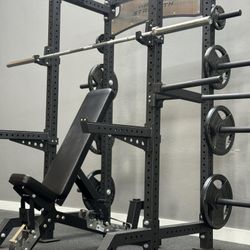BRAND NEW SQUAT RACK POWER RACK WITH ATTACHMENTS -FREE DELIVERY 