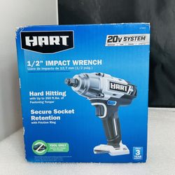 HART HPIW01 1/2-inch Impact Wrench Driver, 20VDC