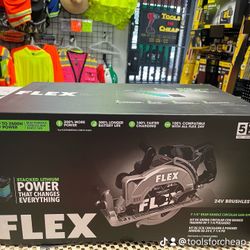 FLEX 24V 7 1/4in Circular Saw Rear Handle Stacked Lithium Battery Kit. $439