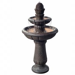 2-Tier Waterfall Outdoor Fountain Garden Decor