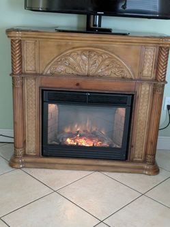 Electric Fireplace Mantel Console
