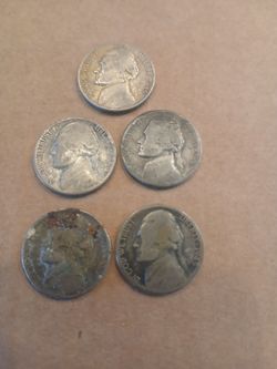 5 Real Silver Nickles
