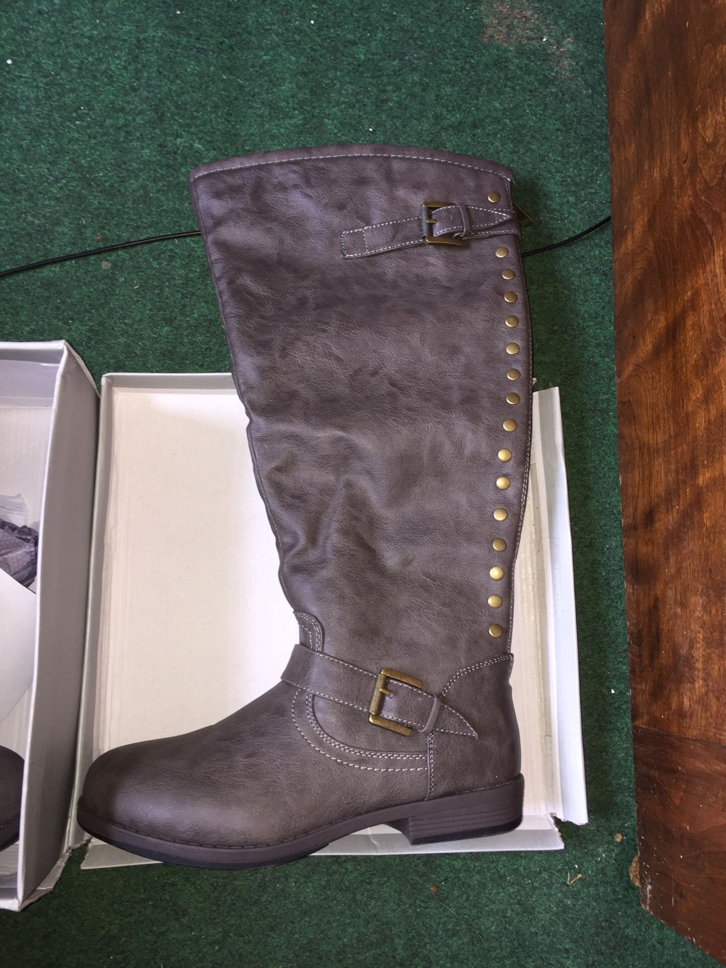 JC Spokane women’s Boot - Taupe - Wide Calf 9