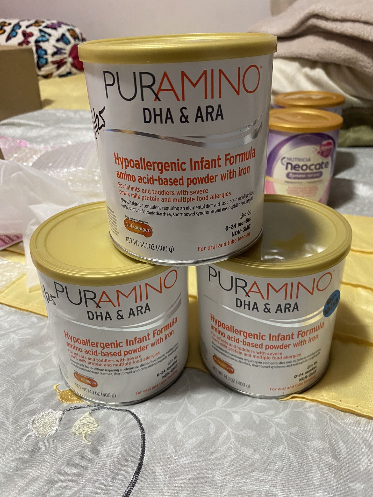 Puramino Infant Formula 14 oz (3 Cans).