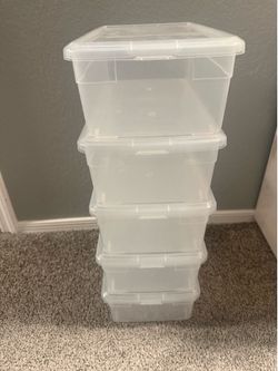 Clear Container Shoe Storage w/ Lid