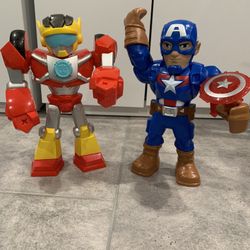 Large Captain America And Robot Set