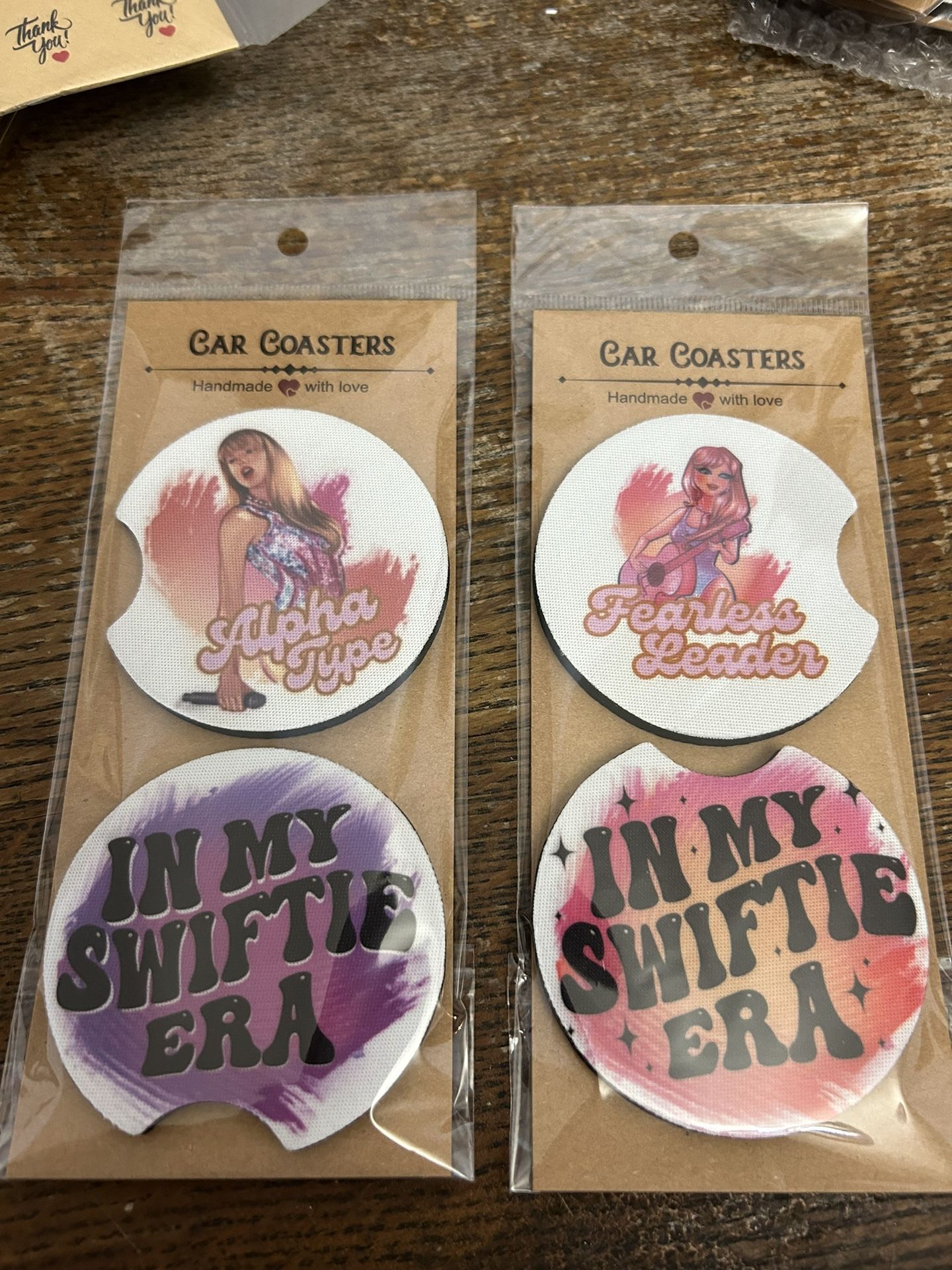 Set of 2 Taylor Swift Car Coasters
