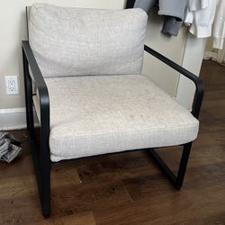 Modern accent chairs in light grey