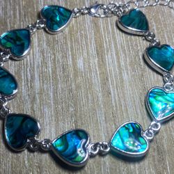 New Abalone Shell Heart Bracelet
