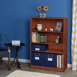 New - 4-shelf Standard Bookcase with Adjustable Shelves H: 48” x D:11.8” x W: 33.2