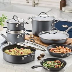 Circulon A1 Series ScratchDefense Cookware Set, 12 Piece, Graphite