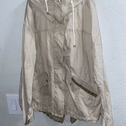 Small Womens Abercrombie Beige Hooded Jacket