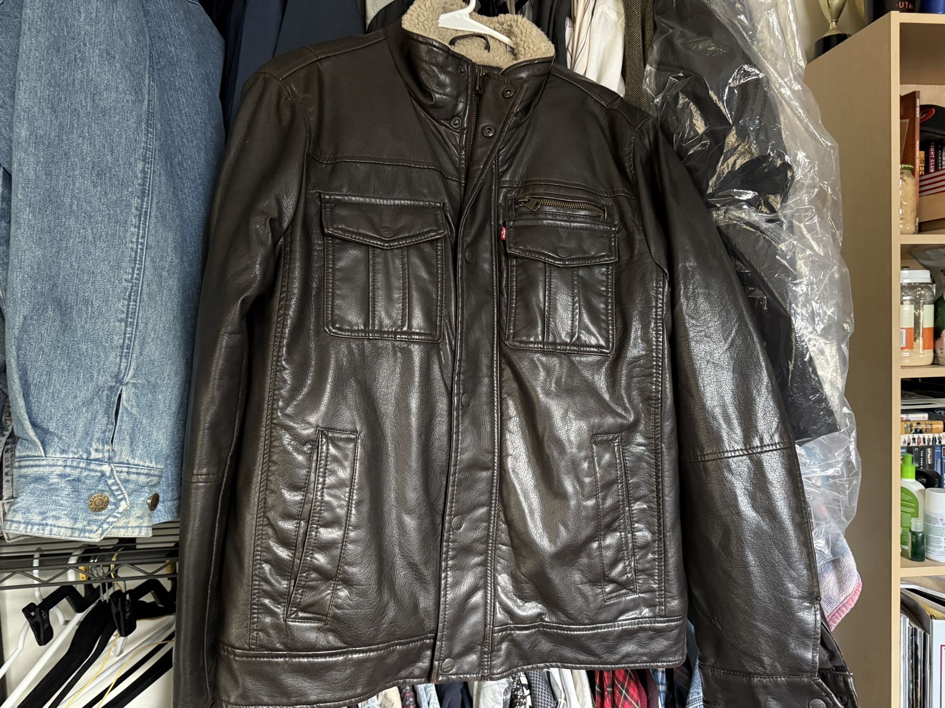 Levi’s Brown Leather Jacket Size S
