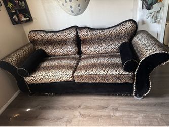 Leopard print sofa vintage style piece
