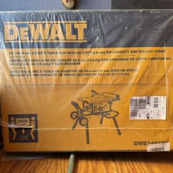 Brand New DEWALT 10” Jobsite Table Saw w/ Rolling Stand (DWE7491RS)