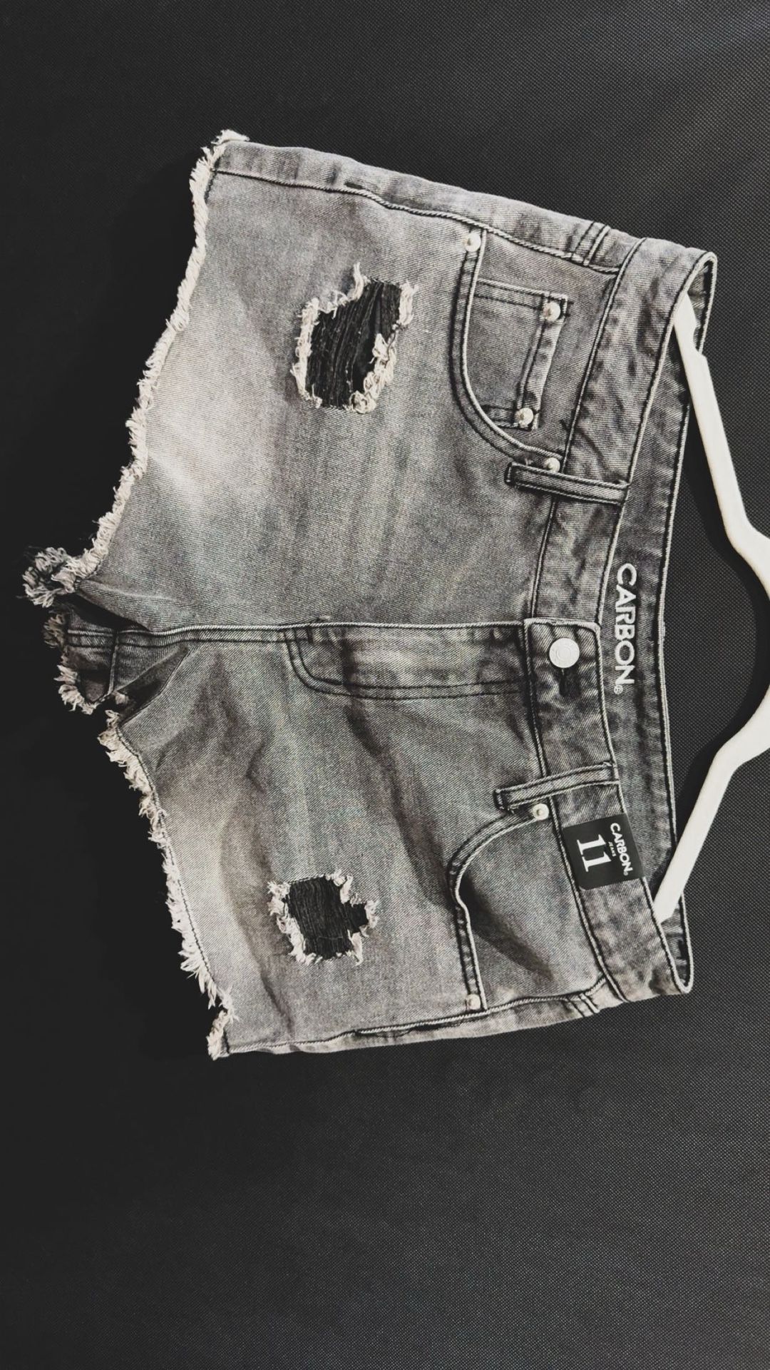 Women’s High-Waisted Ripped Jean Shorts (Size 11 – New)