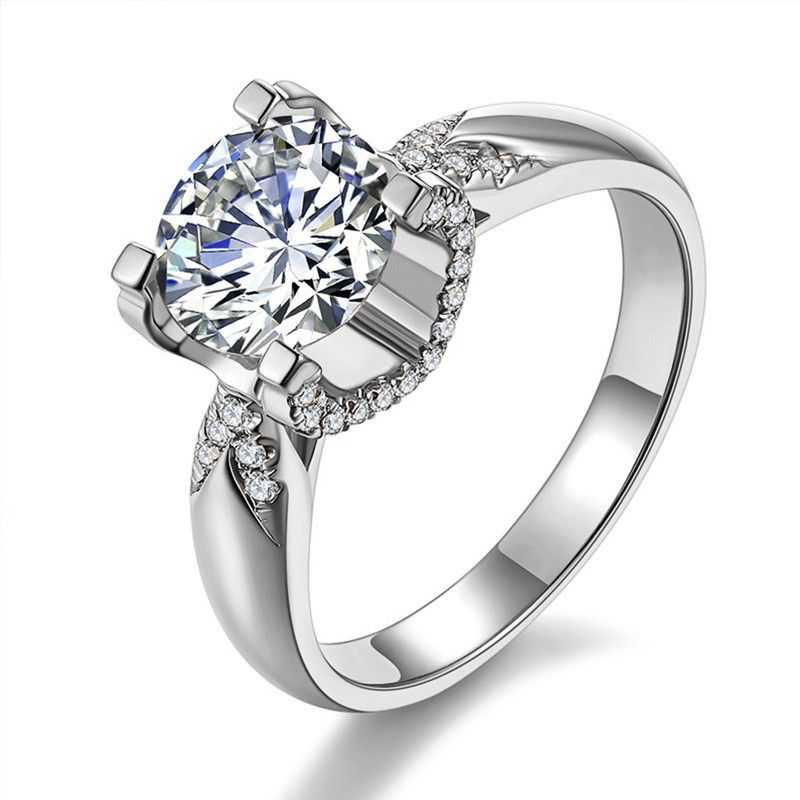 "Beautiful Engagement Pure Cubic Silver Rings for Women, PD885
 
  