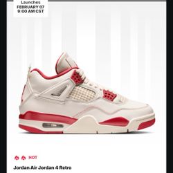 New Retro 4 White And Red 