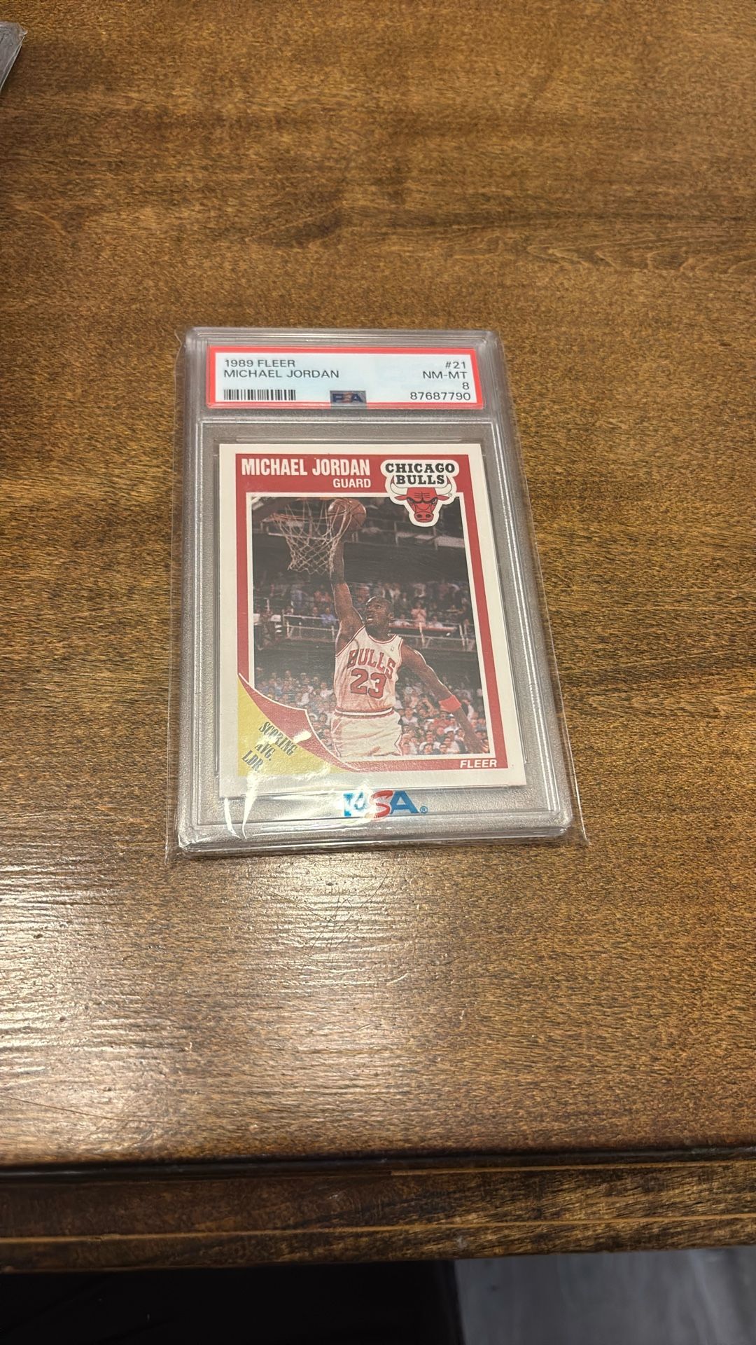 Chicago Bulls Michael Jordan Mint 8 1989 Fleer #21