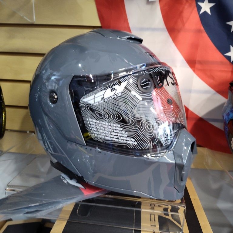 Turns Into His Worst Night Fly Racing Adventure Helmet Size Large Brand New