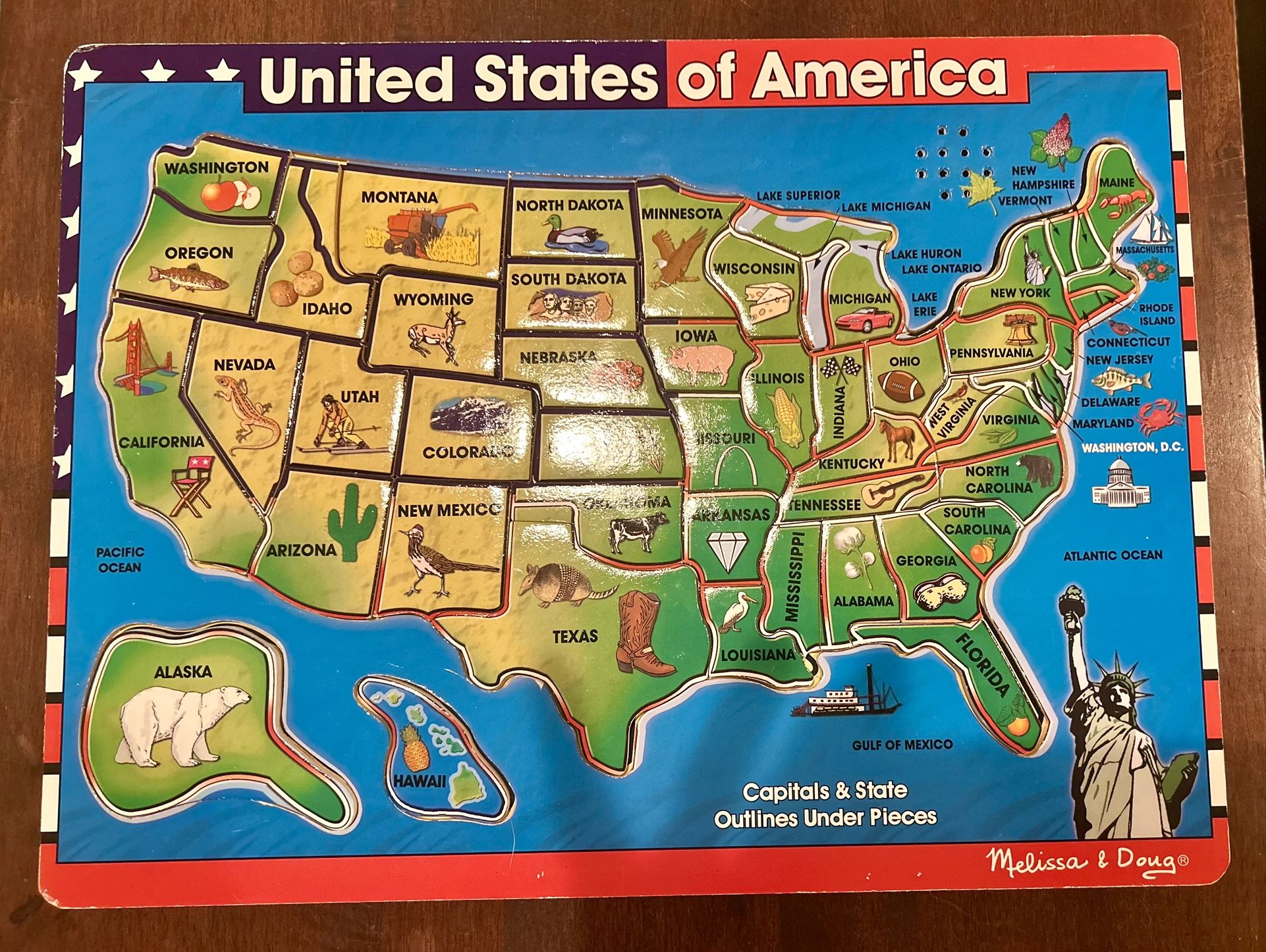 Melissa & Doug USA Map Sound Puzzle.