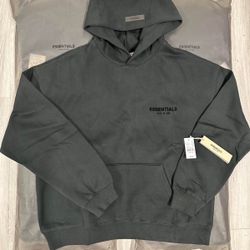 🔥 FEAR OF GOD ESSENTIALS HOODIE – BLACK – XL & XXL IN HAND (NEW)