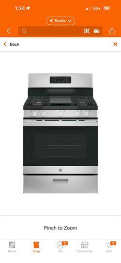 GE 30 in. 5.0 cu. ft. Freestanding Gas Range in Stainless Steel with Griddle