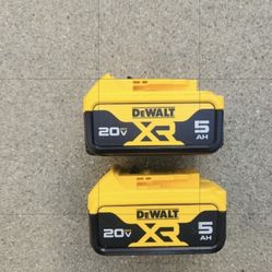 Dewalt 20v Batteries 5.0 Ah Brand New Price For Both
