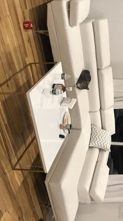 Moderno White RAF Sectional / couch /Living room set