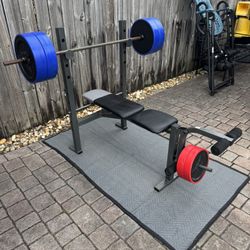1” Complete Workout Set with over 125lbs in total weight. Everything in pics is included. 