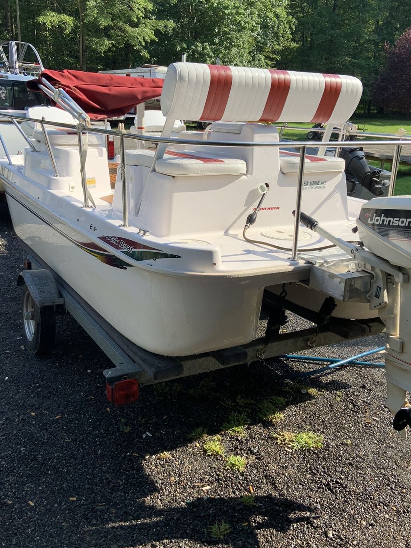 14ft deck boat with gas conversion