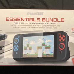 dreamGEAR Essentials Bundle for Nintendo Switch – Comfort Grip, Screen Protector, Charge Cable, Car Charger 