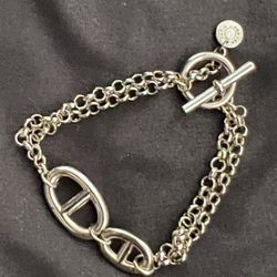 Hermès Farandole Silver Chain Link Bracelet