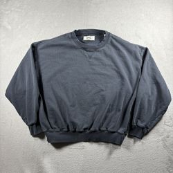 Buck Mason Women's M Faded Black Vintage Interloop Oversized Sweatshirt #3068