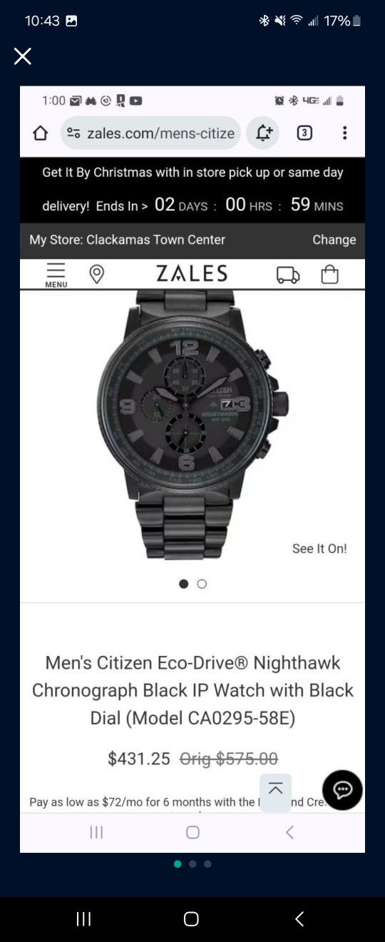 Citizen Eco Drive Nighthawk