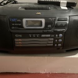 Portable Boom Box JVC Play Cds And Cassette 