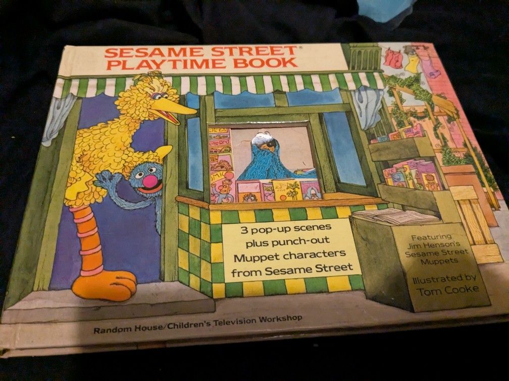 My Favorite Pop Up Book As A Child .. Sesame Street Playtime Book Three Pop-up Scenes Plus Punch Out Muppet Characters From Sesame Street 1982 To