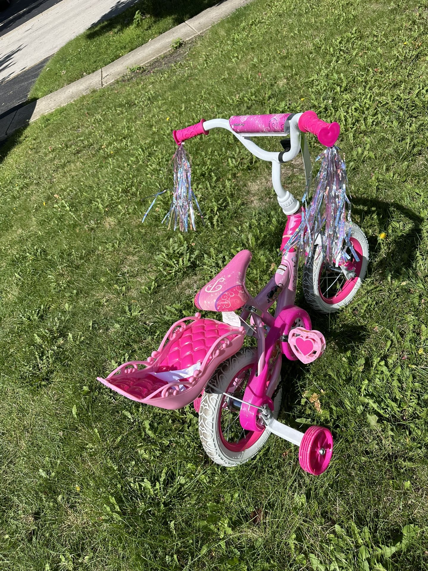 uffy 12" Disney Princess Kids' Bike, Fits Riders 3'1" - 3'5", Pink, Child, Girl's
