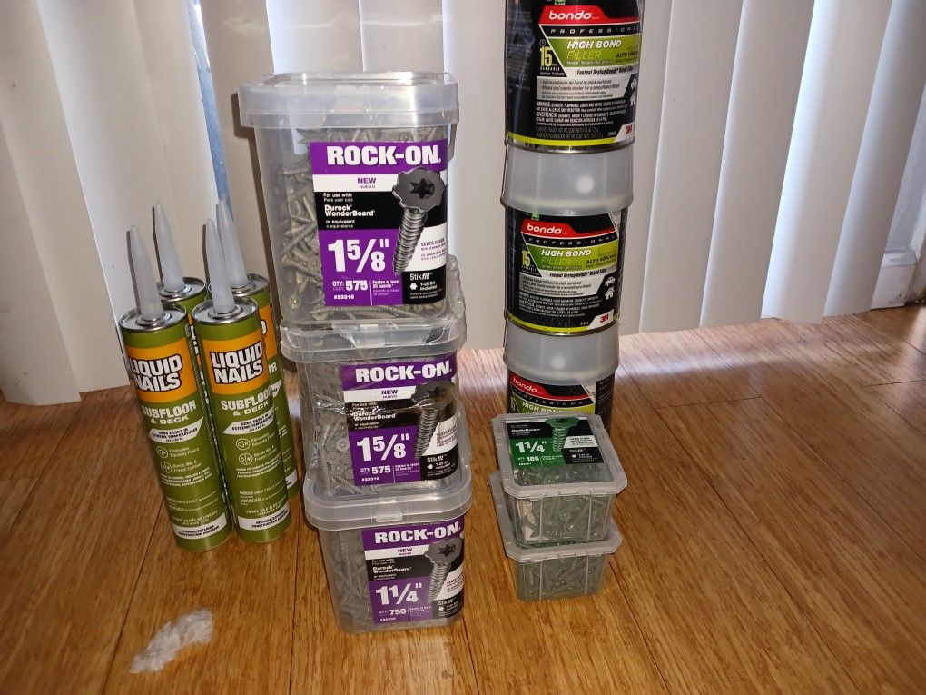 Screws Liquid Nail Bondo