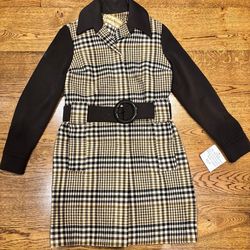 1960s Junior Accents by Frank Adam’s Plaid Dress W/ Zipper Junior Size L Vintage
