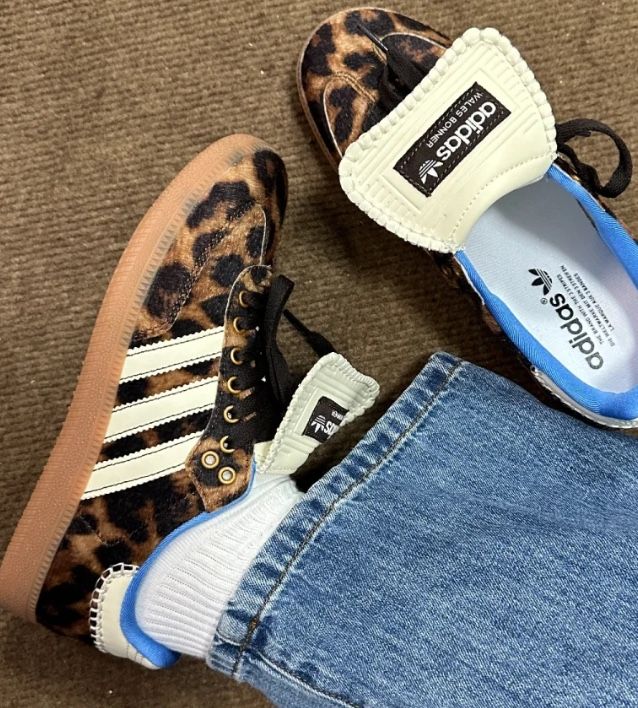 Adidas Clover Leopard Print Versatile Shoes 42