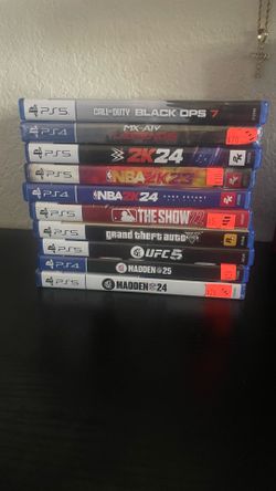 3 Ps4 games - 7 Ps5 games