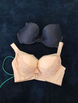 BlueBra and peach bra