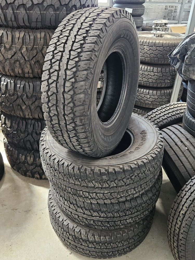 4 Used LT 31-10.50-15 Firestone Destination AT All Terrain Tires 31x10.50 R15 Inch Tire Load C 6 Ply FREE Same Day Delivery To Inland Empire Locations