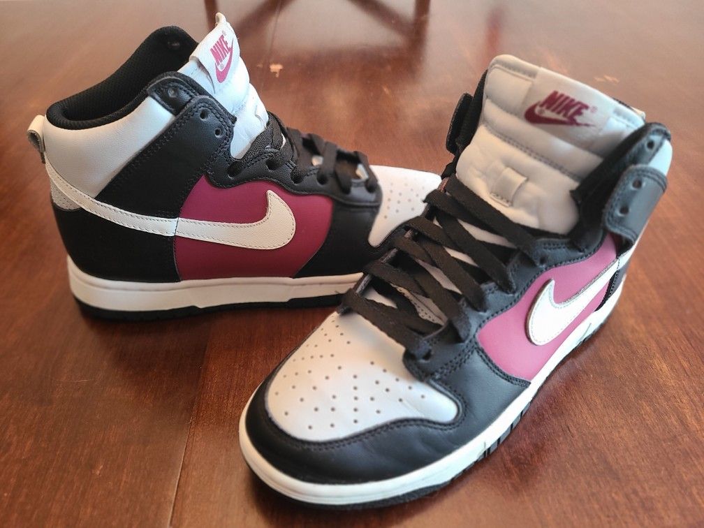 Nike Dunk High, Black Rosewood Pure Platinum