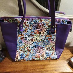 Disney Dog Characters in Cartoon Design Large Tote (Read)