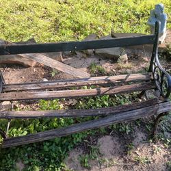 Cast Iron And Wood Bench