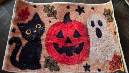 New Halloween cat pumpkin ghost indoor soft doormat